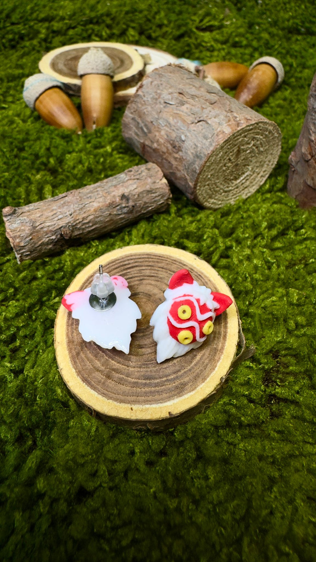 Pendientes máscara Mononoke pegaditos image 2