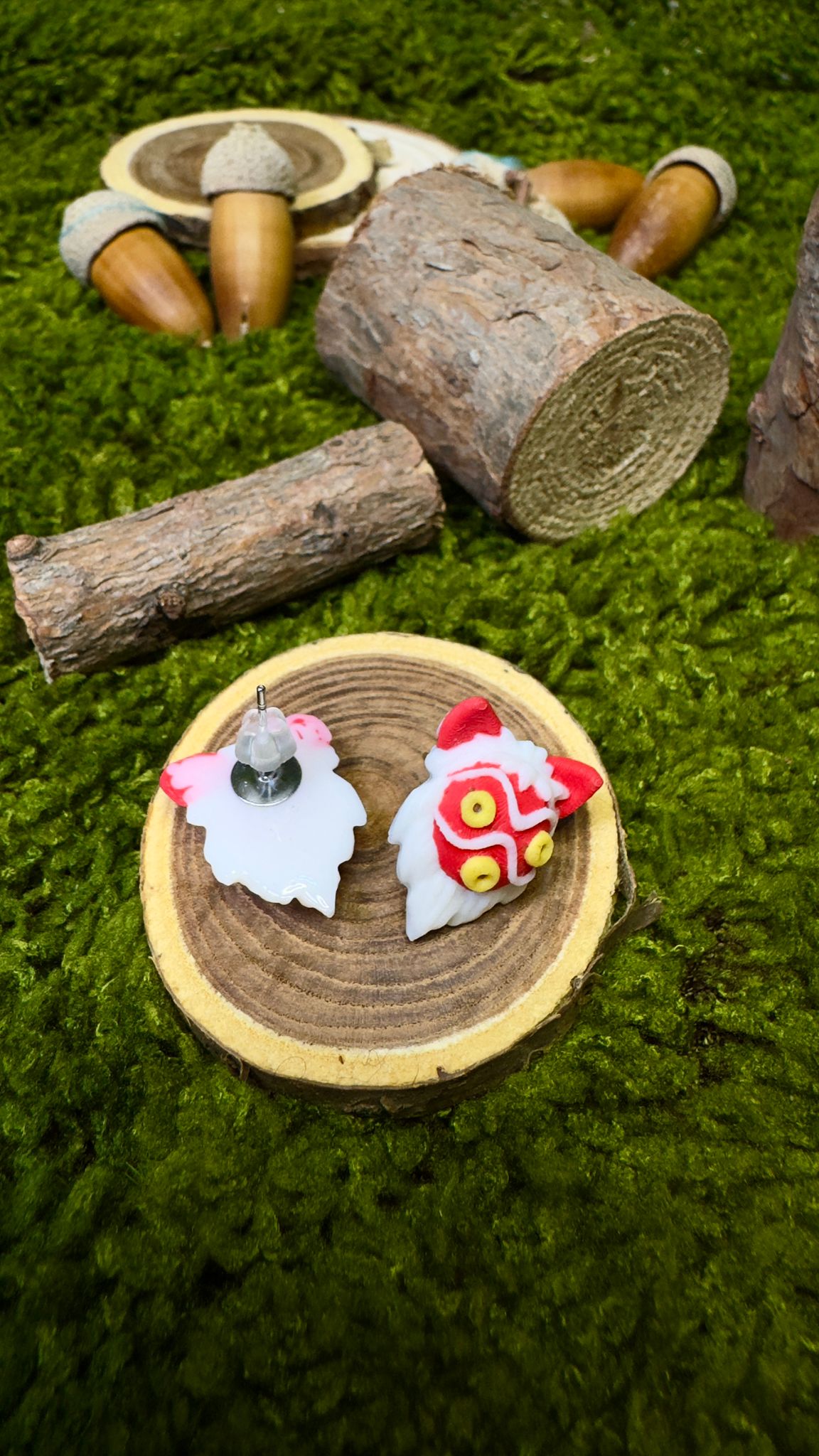 Pendientes máscara Mononoke pegaditos image 2