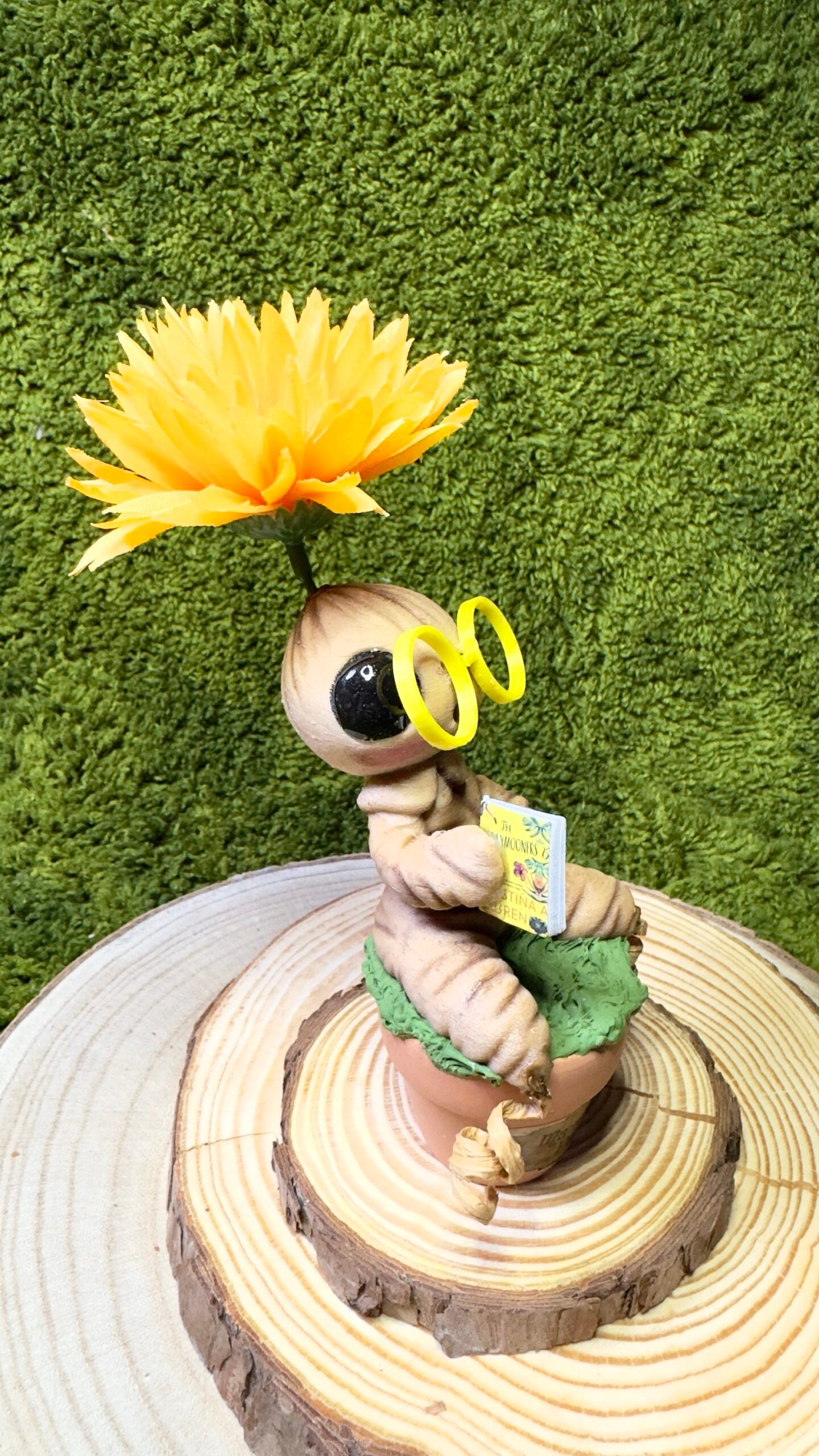 Mandrágora con libro y gafas amarillas image 1