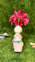Mandrágora con palomitas y flor roja image 2