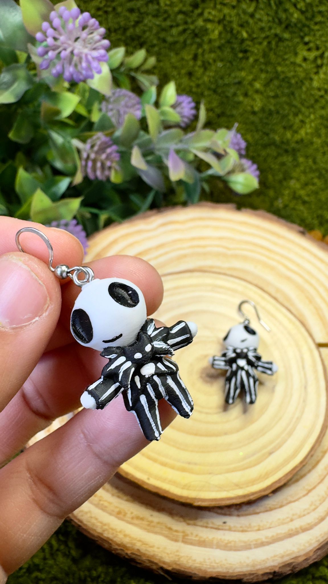 Pendientes Jack pesadilla antes de Navidad acabado mate image 2