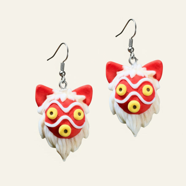 Pendientes máscara Mononoke acabado mate image 0