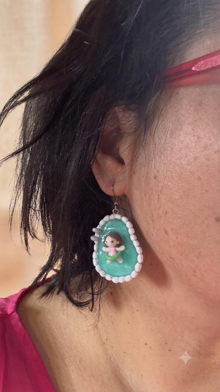 Pendientes niñas playa/piscina