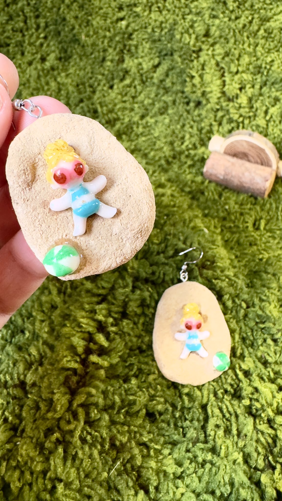 Pendientes niñas de playa