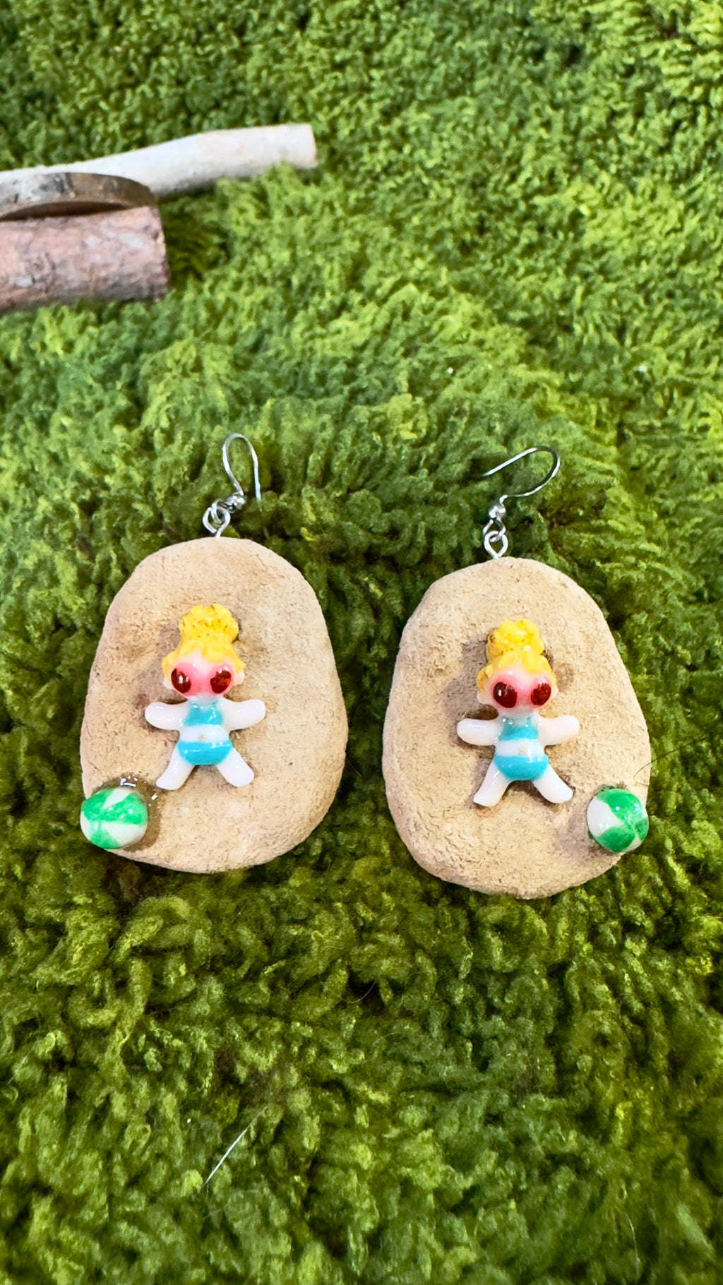 Pendientes niñas de playa