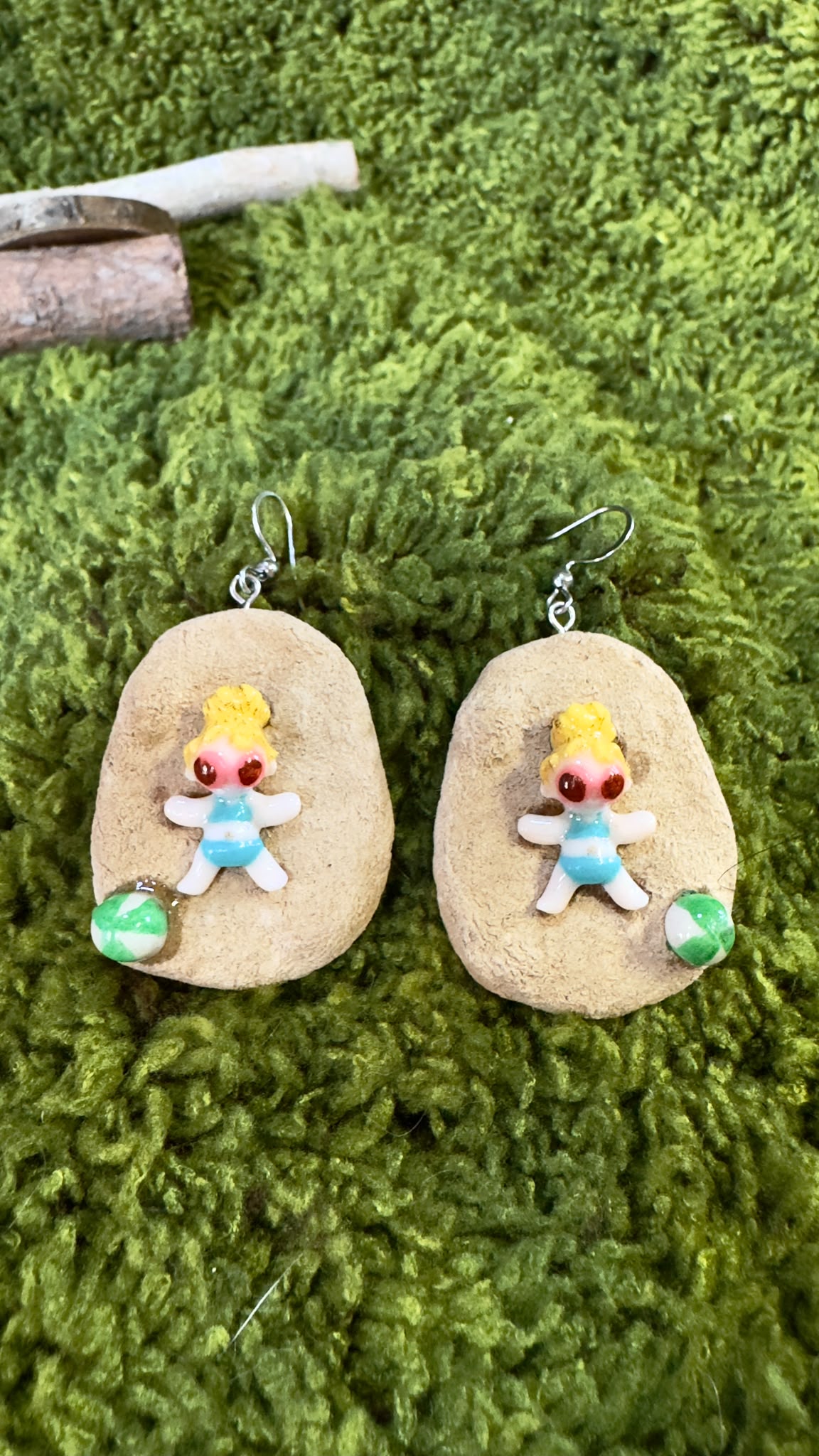 Pendientes niñas de playa