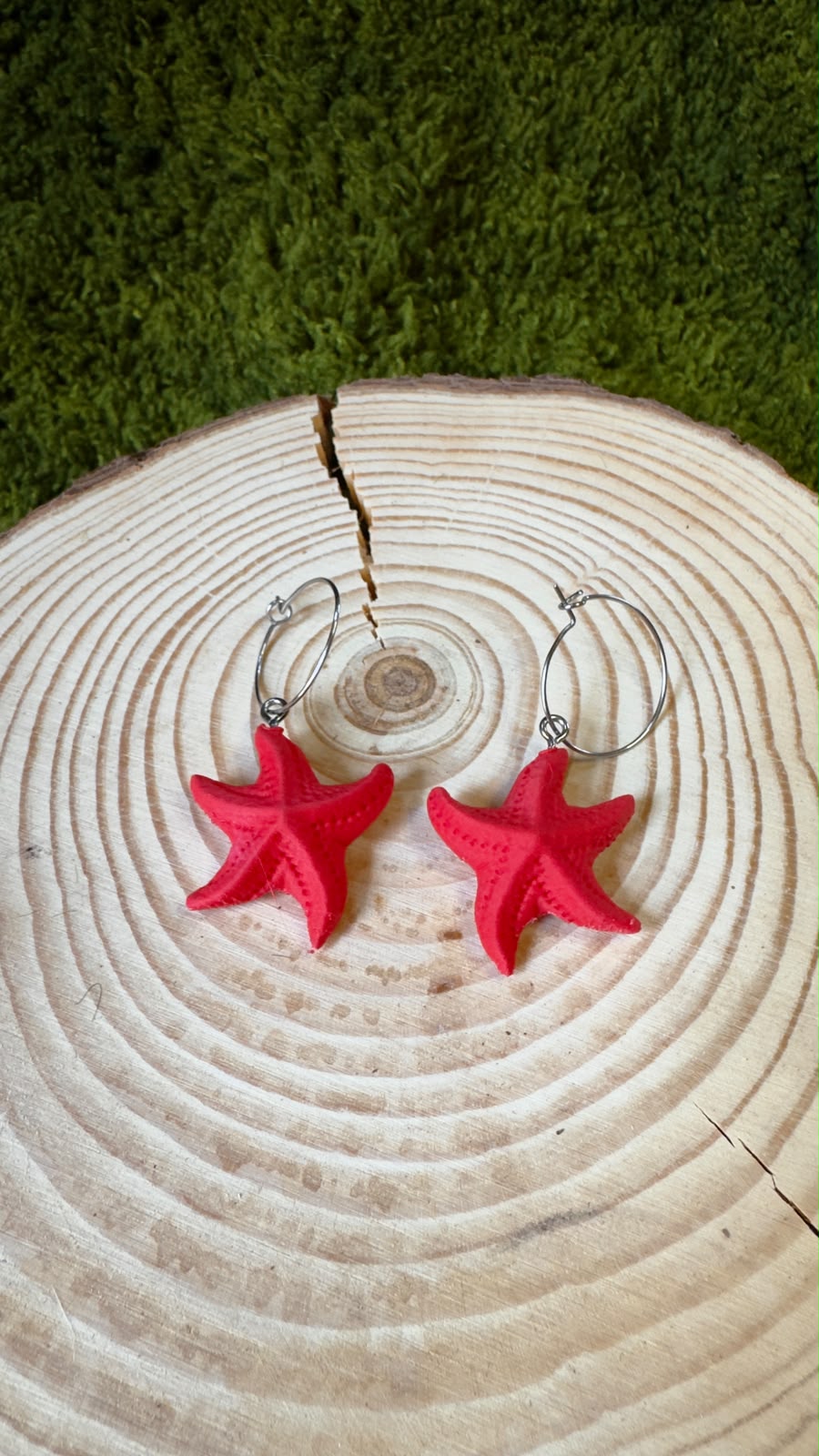 Pendientes estrella de mar reversibles