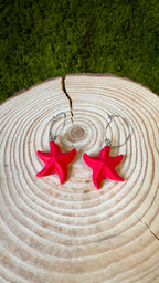 Pendientes estrella de mar reversibles