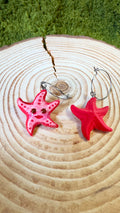 Pendientes estrella de mar reversibles