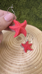 Pendientes estrella de mar reversibles