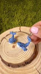Pendientes Ballena azul