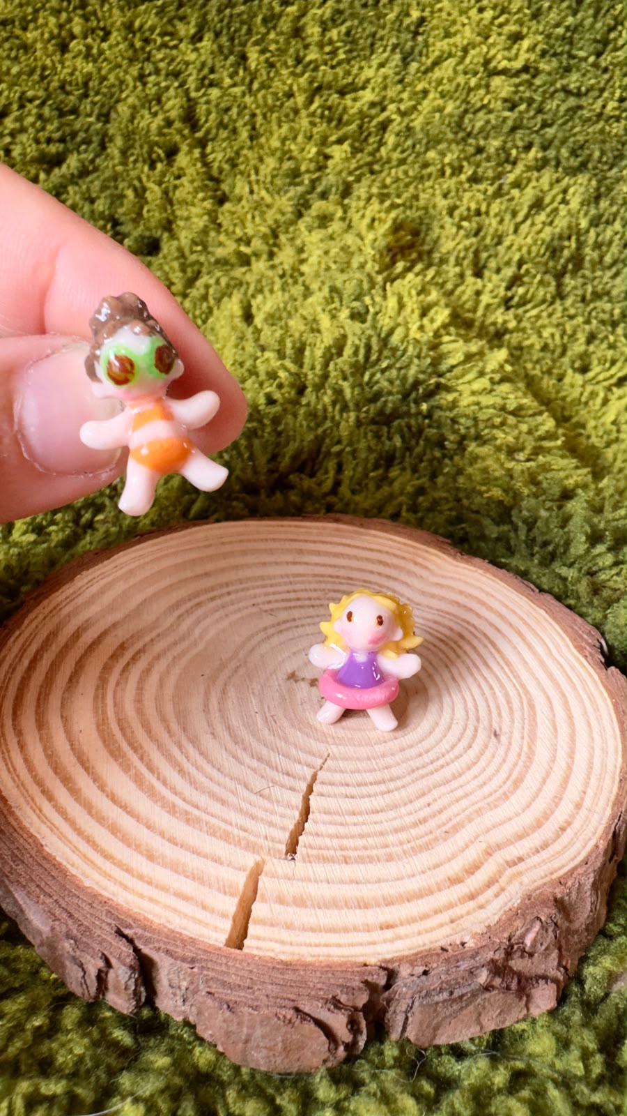 Pendientes niñas playa/piscina botón