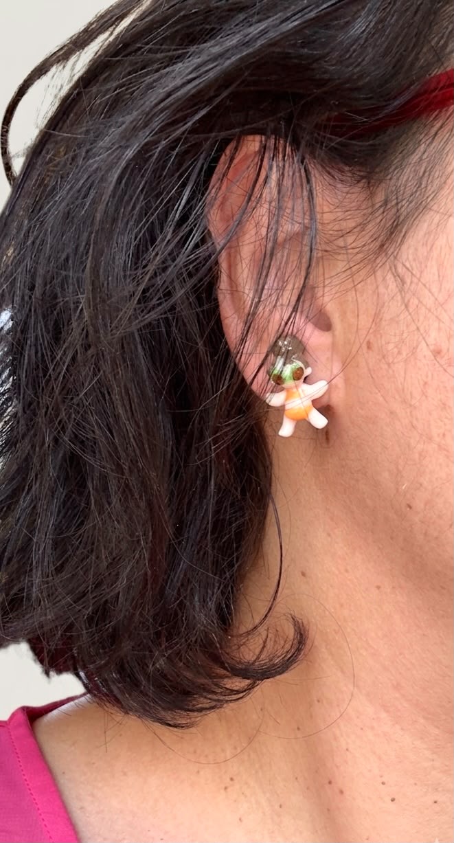 Pendientes niñas playa/piscina botón