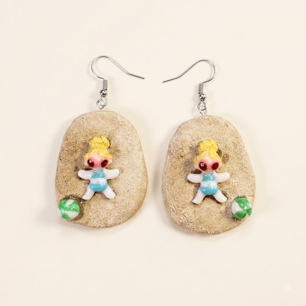 Pendientes niñas de playa