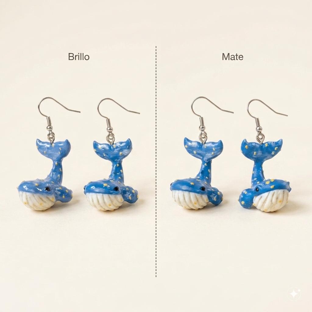 Pendientes Ballena azul